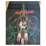 Hand Painted Framed Fighting Sioux Art - 28" x 16"