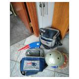 New England Patriots Lot - Windchime, Ice Box, Etc