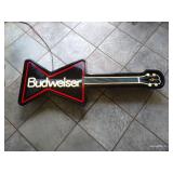 Vintage Budweiser Guitar Wall Lamp - Works!