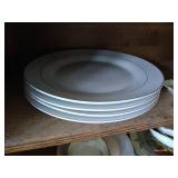 (3) Shelves of Dishes - Plates, Trays, Etc