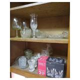 (2) Shelves of Glassware