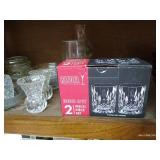 (2) Shelves of Glassware