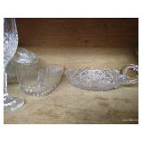 (2) Shelves of Glassware