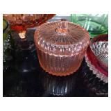 Lot of Beautiful Colored Glass Dishes
