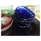 Lot of Beautiful Colored Glass Dishes