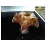(2) Beautiful Carnival Glass Pieces