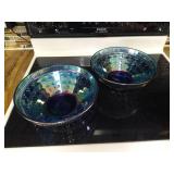 (2) Beautiful Matching Carnival Glass Bowls