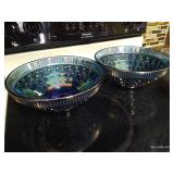 (2) Beautiful Matching Carnival Glass Bowls
