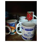 (3) Shelves of Misc Drinkware