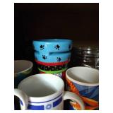 (3) Shelves of Misc Drinkware