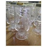 (7) Pieces of Beautiful Etched Glassware