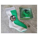 Fighting Sioux Christmas Stocking & Lighted Glass Tile