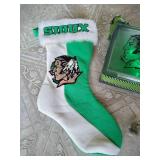 Fighting Sioux Christmas Stocking & Lighted Glass Tile