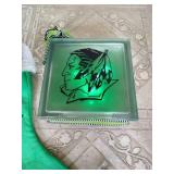 Fighting Sioux Christmas Stocking & Lighted Glass Tile