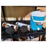 Igloo 2 Gallon Water Cooler & (2) Emergency Lights