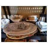 Large Dish Lot - Heart Nesting Bowls, Etc