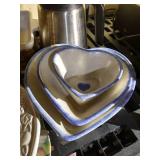 Large Dish Lot - Heart Nesting Bowls, Etc