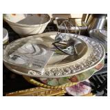 Large Dish Lot - Heart Nesting Bowls, Etc