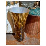 Home Decor Lot - Basket, Vase, Etc