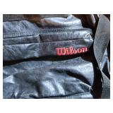 Comforter, Wheeled Backpack & Wilson Leather(?) Bag