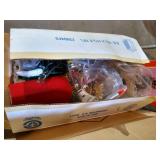 Christmas Decor Lot - Fiber Optic Tree, Nice Clock Etc