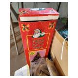 Christmas Decor Lot - Fiber Optic Tree, Nice Clock Etc