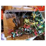Christmas Decor Lot - Fiber Optic Tree, Nice Clock Etc