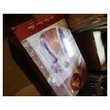 Christmas Decor Lot - Fiber Optic Tree, Nice Clock Etc