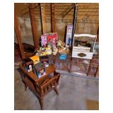 Wooden Magazine Rack & Huge Lot of Misc--Mostly Vintage