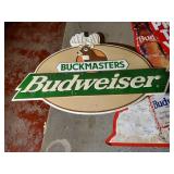 (2) Large Budweiser Tin Signs