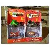 (2) Budweiser Talking Mugs - New