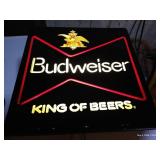 Vintage Lighted Budweiser Sign