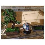 Lighted Plastic Bonsai, Decorative Lamp & Clock Radio