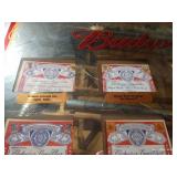 Large Framed Budweiser Label History Display