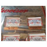 Large Framed Budweiser Label History Display