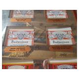 Large Framed Budweiser Label History Display