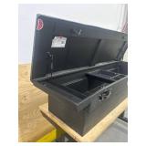 Northern Tool + Equipment Low-Profile Crossover Truck Toolbox with Removable Tray, 69in. x 20in. x 13in., Aluminum, Textured Matte Black, Pull Handle Latches- Scratch and Dent