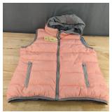 Hooded Sleeveless Vest - Pink - Women