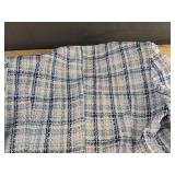 Blue Plaid Jacket & Skirt Set - Women