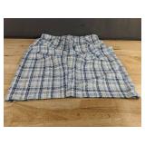 Blue Plaid Jacket & Skirt Set - Women