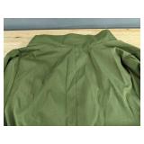Dress & Jacket Set - Floor-Length Floral Dress & Olive Green Jacket - Women