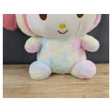 My Melody Rainbow Tie-Dye 15.7" Plush Toy with Blanket - Brand New *A