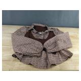 Brown Plaid Top with Vest - Women