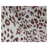 Pink Leopard Print Floor Length Long Sleeve Dress - Belt Included - Women