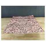 Pink Leopard Print Floor Length Long Sleeve Dress - Belt Included - Women