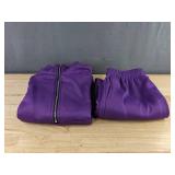 Jogging Set with Zip Front Top & Elastic Waist Pants Purple Women
