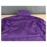 Jogging Set with Zip Front Top & Elastic Waist Pants Purple Women