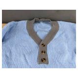 Light Blue U-Neck Sweater Women