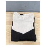 Beige & Black Color-Block Knit Sweater - Women