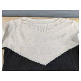 Beige & Black Color-Block Knit Sweater - Women